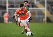 5 March 2017; Oisin McKeever of Armagh in action against Eóin Rigney of Offaly during the Allianz Football League Division 3 Round 4 match between Armagh and Offaly held at the Athletic grounds, in Armagh. Photo by Philip Fitzpatrick/Sportsfile