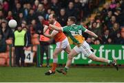 5 March 2017; Ciaran McKeever of Armagh in action against Sean Pender of Offaly during the Allianz Football League Division 3 Round 4 match between Armagh and Offaly held at the Athletic grounds, in Armagh. Photo by Philip Fitzpatrick/Sportsfile