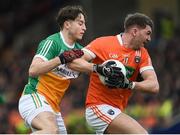 5 March 2017; Anthony Duffy of Armagh in action against Joseph O'Connor of Offaly during the Allianz Football League Division 3 Round 4 match between Armagh and Offaly held at the Athletic grounds, in Armagh. Photo by Philip Fitzpatrick/Sportsfile