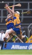 5 March 2017; Aaron Shanagher of Clare in action against Tomas Hamill of Tipperary during the Allianz Hurling League Division 1A Round 3 match between Tipperary and Clare at Semple Stadium in Thurles, Co Tipperary. Photo by Matt Browne/Sportsfile