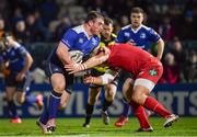 4 March 2017; Peter Dooley of Leinster is tackled by Werner Kruger of Scarlets during the Guinness PRO12 Round 17 match between Leinster and Scarlets at the RDS Arena in Ballsbridge, Dublin. Photo by Ramsey Cardy/Sportsfile