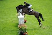 3 August 2011; Dirk Demeersman, Belgium, competing on Billy Diamonds, during The Speed Stakes. Dublin Horse Show 2011, RDS, Ballsbridge, Dublin. Picture credit: Barry Cregg / SPORTSFILE