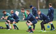 6 March 2017; Paddy Jackson of Ireland, centre, during squad training at Carton House in Maynooth, Co. Kildare. Photo by Seb Daly/Sportsfile