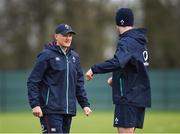 6 March 2017; Ireland head coach Joe Schmidt, left, and Jonathan Sexton during squad training at Carton House in Maynooth, Co. Kildare. Photo by Seb Daly/Sportsfile