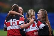 4 March 2017; Wicklow players celebrate following the Leinster Women’s Day Division 3 Playoffs match between Wicklow and Garda/Westmanstown at St. Michael's College in Ailesbury Road, Dublin. Photo by David Fitzgerald/Sportsfile