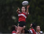 4 March 2017; Rachel Griffey of Wicklow wins possession from a lineout during the Leinster Women’s Day Division 3 Playoffs match between Wicklow and Garda/Westmanstown at St. Michael's College in Ailesbury Road, Dublin. Photo by David Fitzgerald/Sportsfile