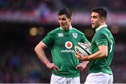25 February 2017; Conor Murray, right, and Jonathan Sexton of Ireland during the RBS Six Nations Rugby Championship game between Ireland and France at the Aviva Stadium in Lansdowne Road, Dublin. Photo by Stephen McCarthy/Sportsfile