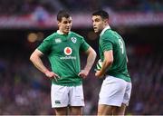 25 February 2017; Jonathan Sexton and Conor Murray, right, of Ireland during the RBS Six Nations Rugby Championship game between Ireland and France at the Aviva Stadium in Lansdowne Road, Dublin. Photo by Stephen McCarthy/Sportsfile