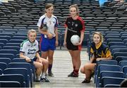 7 March 2017; In attendance at the launch of the Third Level Colleges Cups are Giles Cup participants, from left to right, Kiera Ward of AIT, Caroline Hickey of Mary Immaculate, Aisling Reynolds of Trinity College and Michelle Noonan of DCU. Photo by Ramsey Cardy/Sportsfile