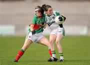 13 August 2011; Sarah Houlihan, Kerry, in action against Denise McDonagh, Mayo. TG4 All-Ireland Ladies Senior Football Championship Quarter-Final, Mayo v Kerry, St Brendan's Park, Birr, Co. Offaly. Picture credit: Stephen McCarthy / SPORTSFILE