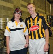 7 August 2011; Ayeisha Grogan, from Lisdowney, Co Kilkenny, meets Kilkenny star Henry Shefflin after the game. Aleisha had spent 42 days in a coma after a road traffic accident in October 2010. This was her first visit to Croke Park since the accident. GAA Hurling All-Ireland Senior Championship Semi-Final, Kilkenny v Waterford, Croke Park, Dublin. Picture credit: Ray McManus / SPORTSFILE