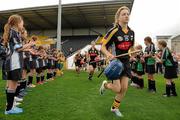 13 August 2011; The Kilkenny players make their way onto the pitch. All-Ireland Senior Camogie Championship Semi-Final in association with RTE Sport, Kilkenny v Galway, Nowlan Park, Kilkenny. Picture credit: Pat Murphy / SPORTSFILE