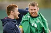 8 March 2017; Seán O'Brien, right, and Paddy Jackson of Ireland during squad training at Carton House in Maynooth, Co Kildare. Photo by Piaras Ó Mídheach/Sportsfile