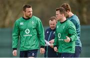 8 March 2017; Tommy Bowe, left, and Craig Gilroy of Ireland during squad training at Carton House in Maynooth, Co Kildare. Photo by Piaras Ó Mídheach/Sportsfile