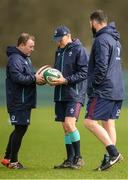 8 March 2017; Ireland head coach Joe Schmidt, centre, with kicking coach Richie Murphy and defence coach Andy Farrell, right, during squad training at Carton House in Maynooth, Co Kildare. Photo by Piaras Ó Mídheach/Sportsfile