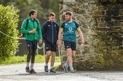 8 March 2017; Ireland players, from left, Jared Payne, Paddy Jackson and Seán O'Brien arrive for squad training at Carton House in Maynooth, Co Kildare. Photo by Piaras Ó Mídheach/Sportsfile