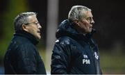 3 March 2017; Drogheda United manager Pete Mahon, right, with assistant manager John Gill during the SSE Airtricity League Premier Division match between Drogheda United and St Patrick's Athletic at United Park in Drogheda, Co. Louth. Photo by Piaras Ó Mídheach/Sportsfile