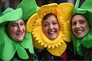 10 March 2017; Supporters, from left, Christine O'Brien from Moira, Co. Armagh, Carol Evans from Wales and Emma Scotch from Belfast, prior to the RBS Six Nations Rugby Championship match between Wales and Ireland at the Principality Stadium in  Cardiff, Wales. Photo by Stephen McCarthy/Sportsfile