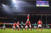 10 March 2017; Justin Tipuric of Wales winspossession in a lineout during the RBS Six Nations Rugby Championship match between Wales and Ireland at the Principality Stadium in Cardiff, Wales. Photo by Stephen McCarthy/Sportsfile