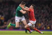 10 March 2017; Garry Ringrose of Ireland is tackled by Rhys Webb of Wales during the RBS Six Nations Rugby Championship match between Wales and Ireland at the Principality Stadium in Cardiff, Wales. Photo by Brendan Moran/Sportsfile
