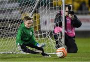 10 March 2017; Rocco Byrne, son of former Westlife singer Nicky Byrne, in goal during the half time games at the SSE Airtricity League Premier Division match between Shamrock Rovers and Derry City at Tallaght Stadium in Tallaght, Dublin. Photo by Matt Browne/Sportsfile