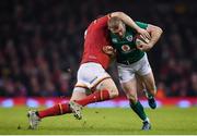 10 March 2017; Keith Earls of Ireland is tackled by Ken Owens of Wales during the RBS Six Nations Rugby Championship match between Wales and Ireland at the Principality Stadium in Cardiff, Wales. Photo by Stephen McCarthy/Sportsfile