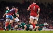10 March 2017; Jamie Heaslip of Ireland loses possession during the RBS Six Nations Rugby Championship match between Wales and Ireland at the Principality Stadium in Cardiff, Wales. Photo by Brendan Moran/Sportsfile