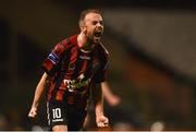 10 March 2017; Keith Ward of Bohemians celebrates after scoring his side's second goal during the SSE Airtricity League Premier Division match between Bohemians and Bray Wanderers at Dalymount Park in Dublin. Photo by David Fitzgerald/Sportsfile