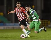 10 March 2017; Brandon Miele of Shamrock Rover in action against Harry Monaghan of Derry City during the SSE Airtricity League Premier Division match between Shamrock Rovers and Derry City at Tallaght Stadium in Tallaght, Dublin. Photo by Matt Browne/Sportsfile