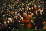 10 March 2017; Bohemians supporters celebrate their side's third goal during the SSE Airtricity League Premier Division match between Bohemians and Bray Wanderers at Dalymount Park in Dublin. Photo by David Fitzgerald/Sportsfile