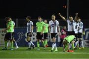 10 March 2017; Chris Shields of Dundalk, centre, celebrates following his side's victory during the SSE Airtricity League Premier Division match between Dundalk and Limerick at Oriel Park in Dundalk, Co Louth. Photo by Seb Daly/Sportsfile