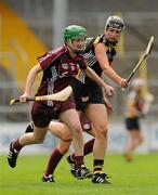 13 August 2011; Ann Marie Starr, Galway, in action against Elaine Aylward, Kilkenny. All-Ireland Senior Camogie Championship Semi-Final in association with RTE Sport, Kilkenny v Galway, Nowlan Park, Kilkenny. Picture credit: Pat Murphy / SPORTSFILE