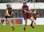 13 August 2011; Niamh Kilkenny, Galway, in action against Claire Phelan, Kilkenny. All-Ireland Senior Camogie Championship Semi-Final in association with RTE Sport, Kilkenny v Galway, Nowlan Park, Kilkenny. Picture credit: Pat Murphy / SPORTSFILE
