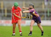 13 August 2011; Elaine O'Riordan, Cork, in action against Michelle O'Leary, Wexford. All-Ireland Senior Camogie Championship Semi-Final in association with RTE Sport, Cork v Wexford, Nowlan Park, Kilkenny. Picture credit: Pat Murphy / SPORTSFILE