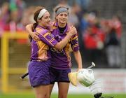 13 August 2011; Wexford's Mags D'Arcy and Aoife O'Connor, left, celebrate after the game. All-Ireland Senior Camogie Championship Semi-Final in association with RTE Sport, Cork v Wexford, Nowlan Park, Kilkenny. Picture credit: Pat Murphy / SPORTSFILE