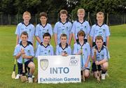 14 August 2011; The Dublin hurling team, back row, left to right, Dearcán Ó Donnghaile, Gaelscoil Mhuire, Pomeroy. Co. Tyrone, James de Búrca, Gaelscoil Ultain, Co. Monaghan, James Lynch, Kilbeacanty N.S., Gort, Co. Galway, Conor Campbell, St. Canice’s P.S., Feeny, Co. Derry, and Tom Hanley, Ballyhea N.S., Charleville, Co. Cork. Front row, left to right, Cameron McBride, St. Joseph’s P.S., Donagh, Co. Fermanagh, Cormac Munroe, St. Columbkilles P.S., Carrickmore, Co. Tyrone, Ronan Murphy, St. Mary’s N.S., Knockbridge, Co. Louth, Naoise Ó Duibhne, Gaelscoil Ultain, Co. Monaghan, and Ryan Sullion, St. Eoghan’s P.S., Draperstown, Co. Derry. Go Games Exhibition - Sunday 14th August 2011, Clonliffe College,  Dublin. Picture credit: Ray McManus / SPORTSFILE