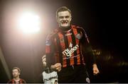 10 March 2017; George Poynton of Bohemians celebrates his side's victory following the SSE Airtricity League Premier Division match between Bohemians and Bray Wanderers at Dalymount Park in Dublin. Photo by David Fitzgerald/Sportsfile