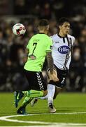 10 March 2017; Jamie McGrath of Dundalk in action against Lee J Lynch of Limerick during the SSE Airtricity League Premier Division match between Dundalk and Limerick at Oriel Park in Dundalk, Co Louth. Photo by Seb Daly/Sportsfile
