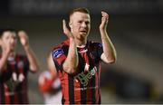 10 March 2017; Lorcan Fitzgerald of Bohemians salutes the fans following his side's victory in the SSE Airtricity League Premier Division match between Bohemians and Bray Wanderers at Dalymount Park in Dublin. Photo by David Fitzgerald/Sportsfile