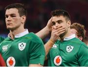 10 March 2017; Conor Murray, right, and his Ireland team-mate Jonathan Sexton following the RBS Six Nations Rugby Championship match between Wales and Ireland at the Principality Stadium in Cardiff, Wales. Photo by Stephen McCarthy/Sportsfile