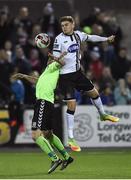 10 March 2017; Dean Clarke of Limerick in action against Sean Gannon of Dundalk during the SSE Airtricity League Premier Division match between Dundalk and Limerick at Oriel Park in Dundalk, Co Louth. Photo by Seb Daly/Sportsfile