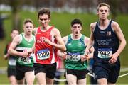 11 March 2017; Ciaran Stephens of CBS, Roscommon and Leo Doherty of Summerhill College, Sligo, competing in the Senior Mens race during the Irish Life Health All Ireland Schools Cross Country at Mallusk Playing Fields in Newtownabbey, Co. Antrim. Photo by Oliver McVeigh/Sportsfile