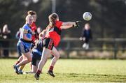 11 March 2017; Caoimhe Condon of UCC scores a goal against UCD during the O'Connor Cup Semi Final match between UCD and UCC at Connacht Gaelic Athletic Association Centre of Excellence in Cloonacurry, Knock, Co. Mayo. Photo by Matt Browne/Sportsfile