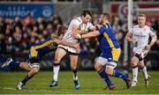 11 March 2017; Jared Payne of Ulster is tackled by Federico Ruzza and Bartholomeus Le Roux of Zebre during the Guinness PRO12 Round 9 Refixture match between Ulster and Zebre at Kingspan Stadium in Belfast. Photo by Oliver McVeigh/Sportsfile
