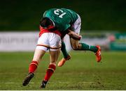 11 March 2017; Jack Kelly of Ireland tackled by Cameron Lewis of Wales during the RBS U20 Six Nations Rugby Championship match between Wales and Ireland at Parc Eirias in Colwyn Bay, Wales. Photo by Simon Bellis/Sportsfile