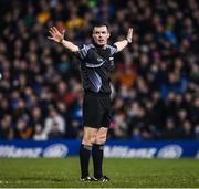 11 March 2017; Match referee James Owens signals a penalty for Kilkenny during the Allianz Hurling League Division 1A Round 4 match between Tipperary and Kilkenny at Semple Stadium in Thurles, Co. Tipperary. Photo by Ray McManus/Sportsfile