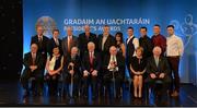 10 March 2017; The recipients of the GAA President's Awards with Uachtarán Chumann Lúthchleas Aogán Ó Fearghail, at the GAA President's Awards 2017 at Croke Park in Dublin. Photo by Piaras Ó Mídheach/Sportsfile