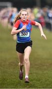 11 March 2017; Neasa Reilly of St Vincents Dundalk, competing in the Junior Girls race during the Irish Life Health All Ireland Schools Cross Country at Mallusk Playing Fields in Newtownabbey, Co. Antrim. Photo by Oliver McVeigh/Sportsfile