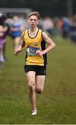 11 March 2017; Sean Donoghue of St Declan's CBS Dublin on his way to winning the Junior Boys race during the Irish Life Health All Ireland Schools Cross Country at Mallusk Playing Fields in Newtownabbey, Co. Antrim. Photo by Oliver McVeigh/Sportsfile