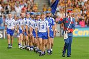 7 August 2011; Waterford captain Stephen Molumphy leads his team during the pre-match parade. GAA Hurling All-Ireland Senior Championship Semi-Final, Kilkenny v Waterford, Croke Park, Dublin. Picture credit: Ray McManus / SPORTSFILE